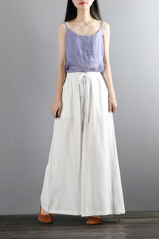 Women Vintage-inspired Casual Wide Leg Pants C2881