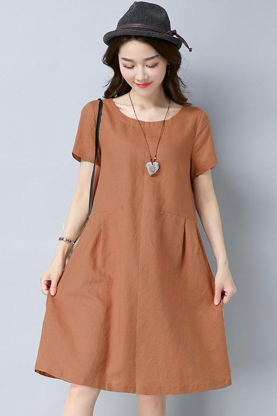 long linen dress