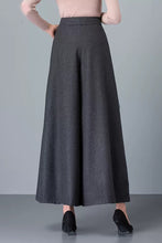 Load image into Gallery viewer, Gray Loose Wide Leg Wool Pants C3058
