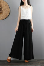 Load image into Gallery viewer, Vintage-inspired High Waist Cotton Linen Pants C2877
