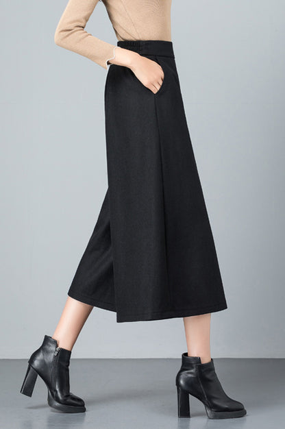 High Waist Loose Wool Pants C3057
