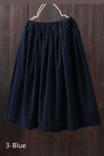 Load image into Gallery viewer, Red Pleated Midi Corduroy Skirt C2505
