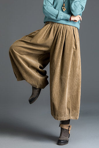 Casual Loose Wide Leg Corduroy Pants C2962