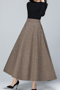 High Waisted Wool Winter Skirt Women C2472