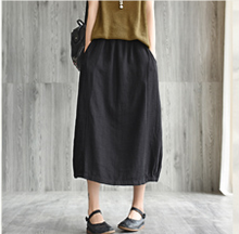 Load image into Gallery viewer, Commuter vintage natural waist a-line skirt CYM033-190065
