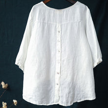 Load image into Gallery viewer, Summer Women&#39;s oversized blouse in White  C2239#YY04329
