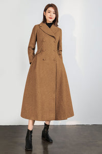 Vintage Inspired Long Wool Princess Coat Women C1758