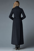 Load image into Gallery viewer, Black Long Maxi Wool Coat Women C1766
