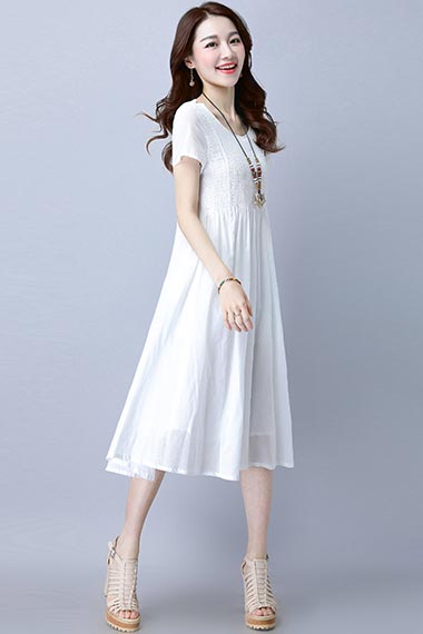 white dress