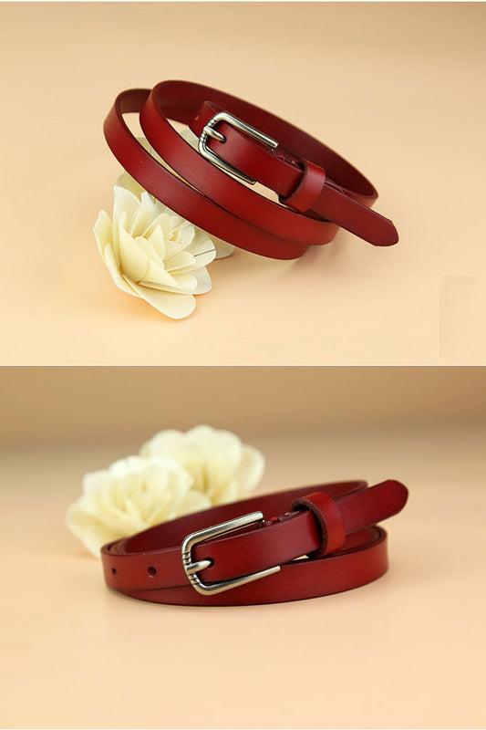 Simple fashion red belt for women J062