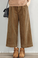 Load image into Gallery viewer, Women Wide Leg Corduroy Pants C2953
