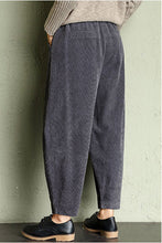 Load image into Gallery viewer, Gray High Waist Corduroy Pants C2955#

