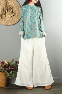 Soft Casual Loose Large Size Cotton Linen Pant C2874