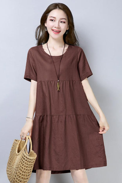 long linen dress