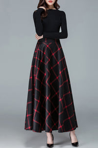 Casual High Waist Wool Skirt C3113