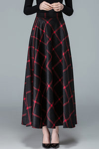 Casual High Waist Wool Skirt C3113
