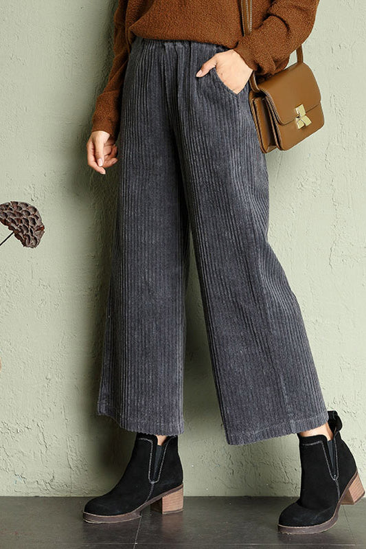 Loose Wide Leg Corduroy Pants C2959