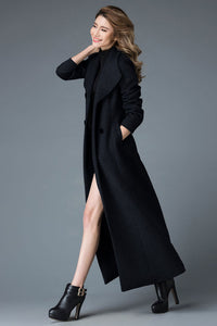 Winter Simple Wool Maxi Coat C1766#