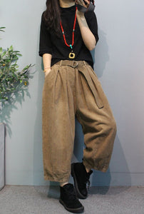 Casual loost fit corduroy pants A023