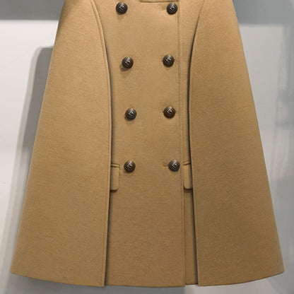 Vintage Inspired Women's Cashmere Wool Cape Coat C254501