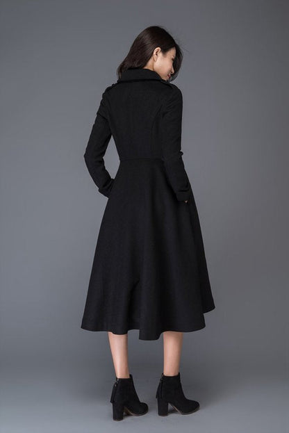 Double Breasted Maxi Wool Coat C1019