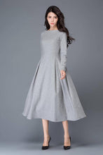 Load image into Gallery viewer, long wool dress
