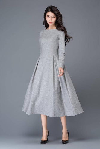 long wool dress
