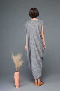 Irregular linen dress