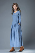 Load image into Gallery viewer, women linen dress
