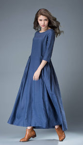 blue maxi dress