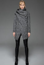 Load image into Gallery viewer, Asymmetrical Zip Wool Blend Coat C745
