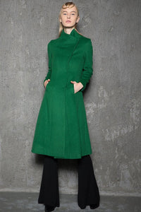 Women Asymmetrical Elegant Wool Coat C713
