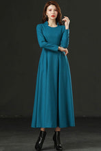 Load image into Gallery viewer, Womens Long sleeve winter wool dress C1735
