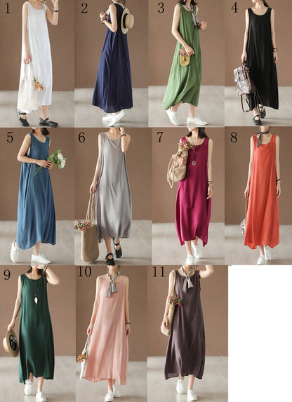 Summer Women Green Casual SleevelessDress C223501
