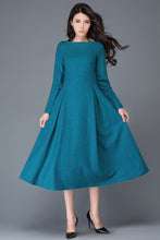 Load image into Gallery viewer, Princess Line grey wool dress C1026
