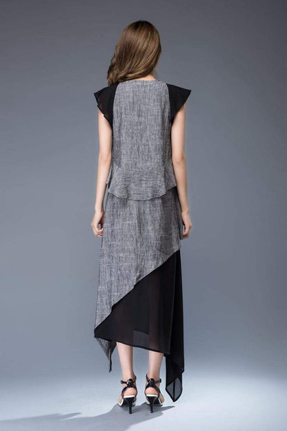 Gray linen dress, linen dress, long linen dress, Womens dress, maxi dress woman, summer dress, linen dress long, womens linen dress C932