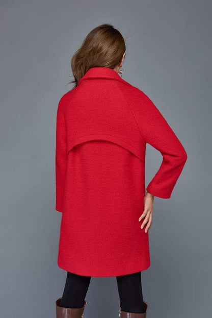 Red wool coat, womens wool coats, wool coat, winter wool coat, womens jackets, warm wool coat, Short wool coat, loose coat C960
