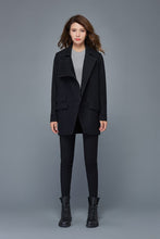 Load image into Gallery viewer, Short coats, wool coat, short jacket, women coat, plus size coat, wool jacket short, asymmetrical wool coat, warm winter coat C976
