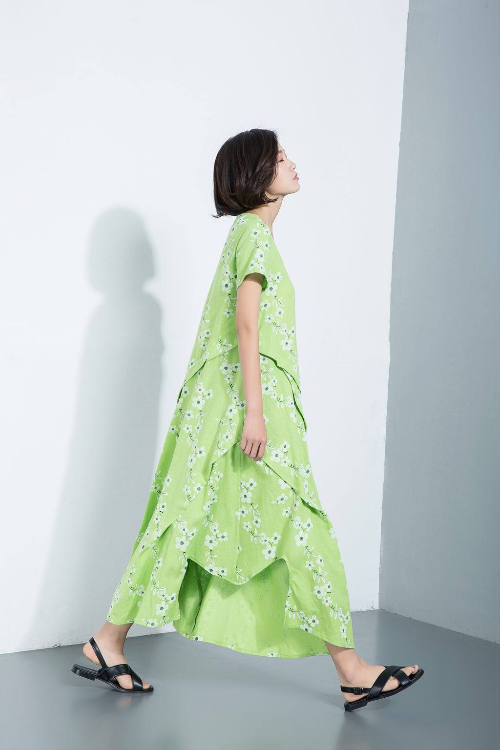 long linen dress