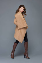 Load image into Gallery viewer, Brown Asymmetrical Winter Wool Coat C959
