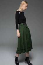 Load image into Gallery viewer, A-Line Winter Warm Midi-Length Skirt C760
