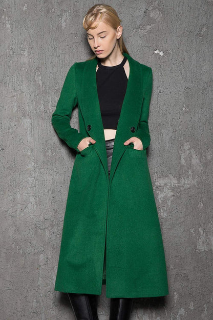 Green wool coat, Wool Coat, coat, jacket, Emerald green coat, maxi coat, Winter Coat, vintage coat, trench coat, winter coat green C715