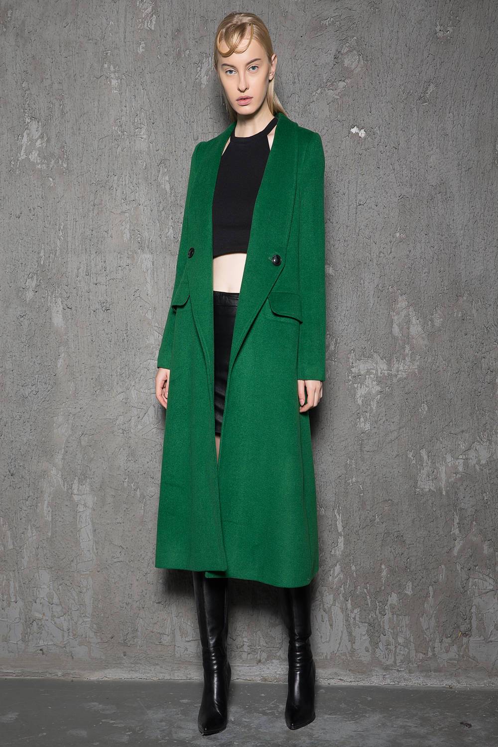 Green wool coat, Wool Coat, coat, jacket, Emerald green coat, maxi coat, Winter Coat, vintage coat, trench coat, winter coat green C715