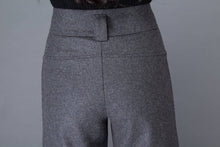 Load image into Gallery viewer, Wide leg pants, Wool pants, womens pants, grey pants C1002
