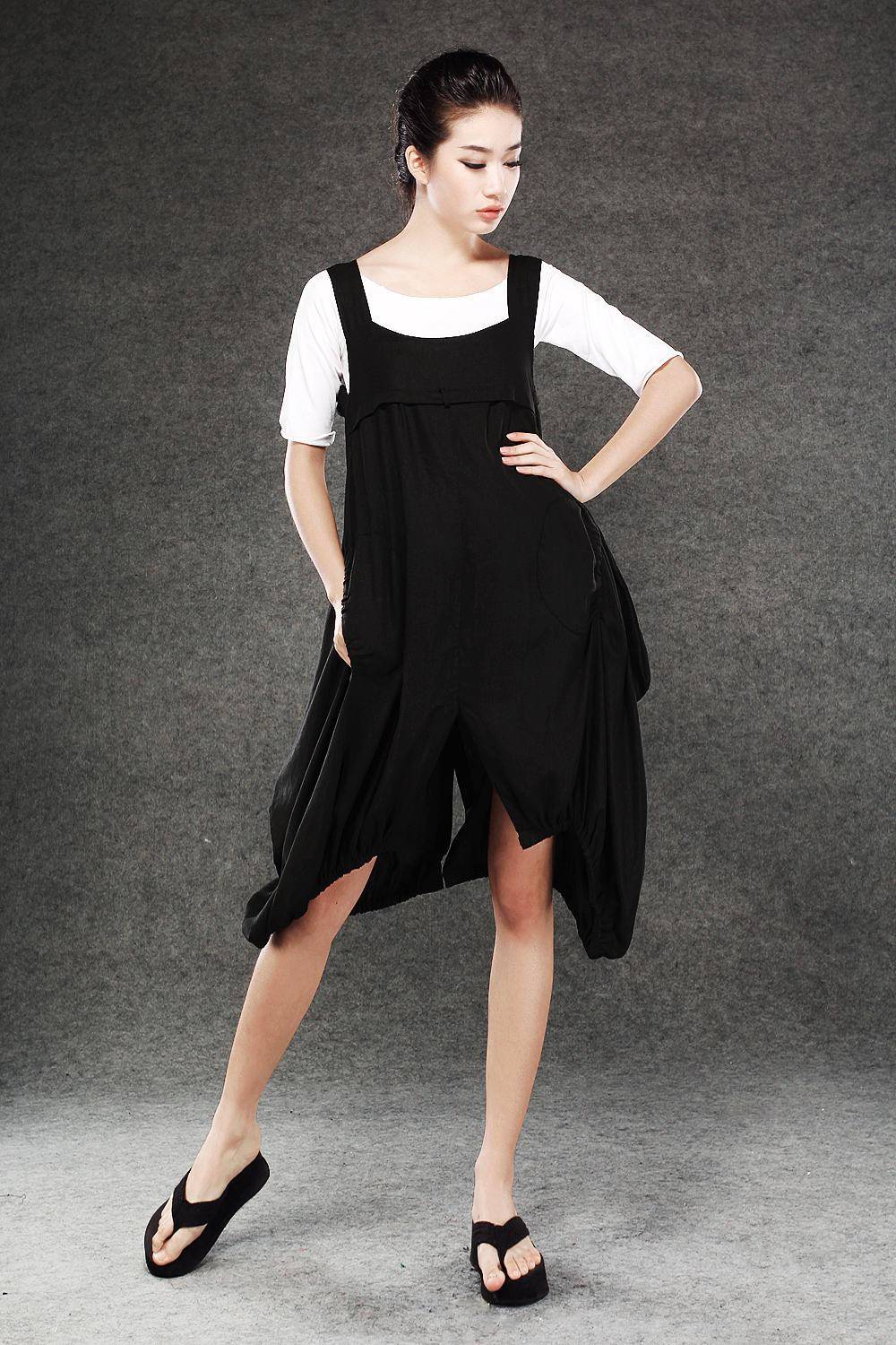 black overalls