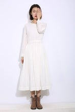 Load image into Gallery viewer, white linen dress
