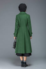 Load image into Gallery viewer, Wool coat, long coat, winter coat, womens coat, winter coat women, princess coat, classic coat, green coat, double breasted coat C1171
