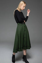 Load image into Gallery viewer, A-Line Winter Warm Midi-Length Skirt C760
