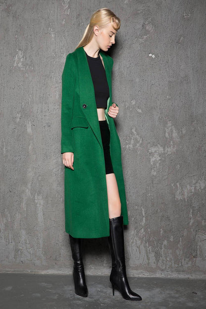 Green wool coat, Wool Coat, coat, jacket, Emerald green coat, maxi coat, Winter Coat, vintage coat, trench coat, winter coat green C715