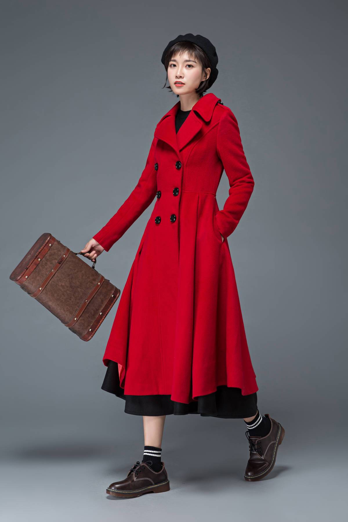 Warm Winter Coat, Wool Coat, Dress Coat, Woman Coat, Fit and Flare